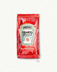 Ketchup Packet Miniature Watercolor Painting - Art Print