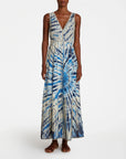 Nellie Tie Dye Embroidered Maxi Dress
