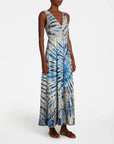 Nellie Tie Dye Embroidered Maxi Dress