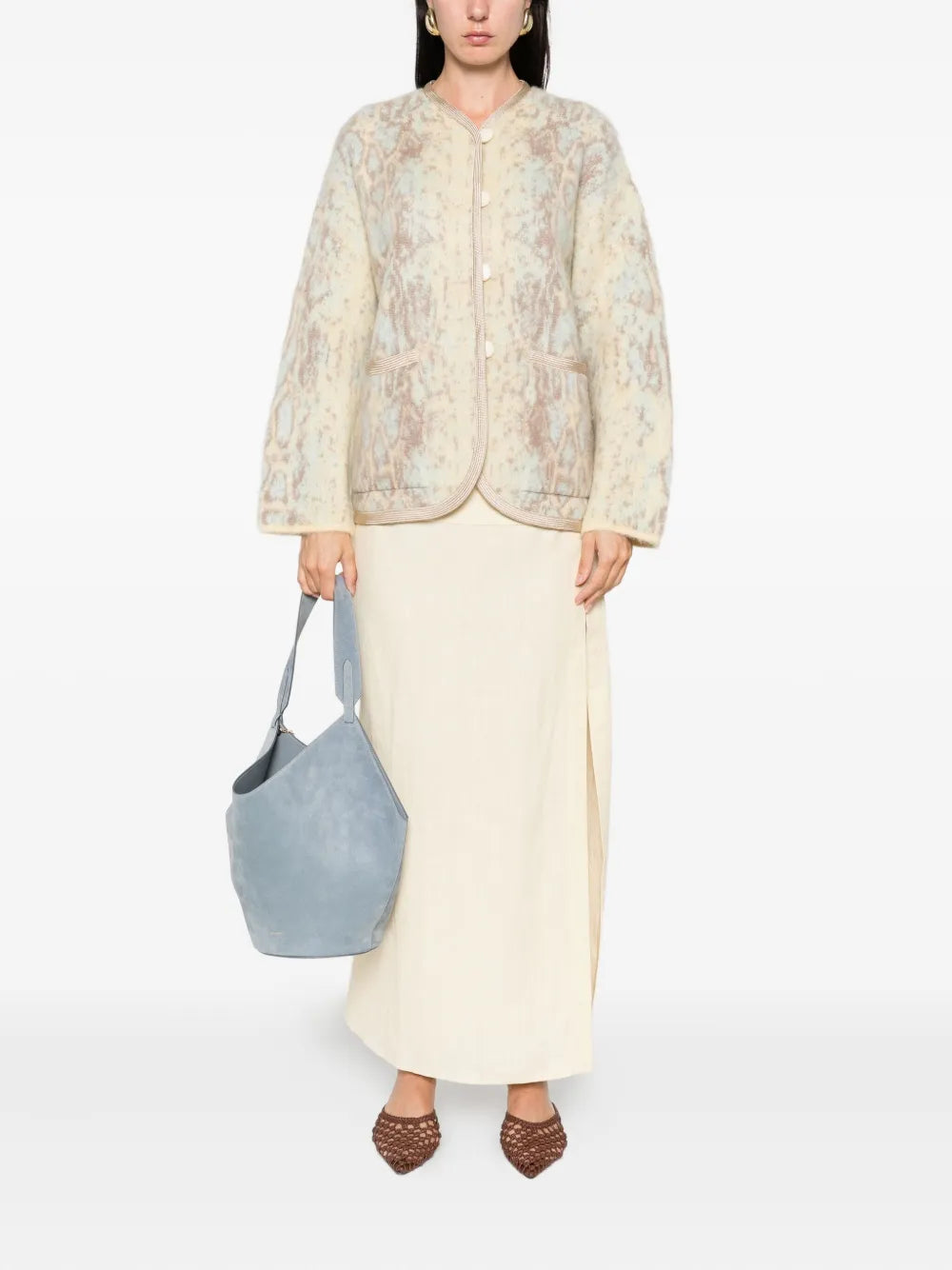 Alpaca Jacquard Short Coat | A local dress shop | Sartina