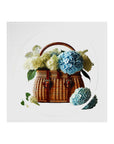Basket Full Hydrangea Acrylic Dish