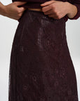 Ava Sequin and Lace Midi Skirt
