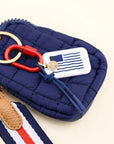 American Flag Bag Charm