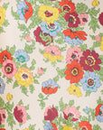 Colorful floral pattern on a beige background