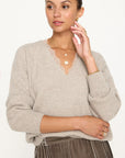 Ava Lace V-Neck Sweater