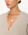 Ava Lace V-Neck Sweater
