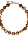 Francis Beaded Necklace - Tiger’s Eye & Agate