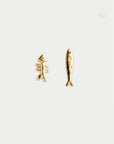 Sardine and Fishbone Earrings