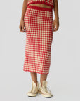 Gingham Long Skirt