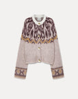 Jacquard Cardigan in Baby Alpaca