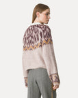 Jacquard Cardigan in Baby Alpaca