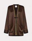 tang—style jacket in envers satin