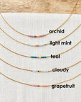 Ocean Breakup Colorful Minimalist Beaded Necklace