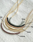 Ocean Breakup Thin Minimalist Necklace with Color options.