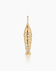 Gold Pavé Fish Charm