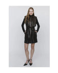 GRACE LEATHER MINI DRESS