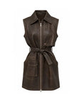 GRACE LEATHER MINI DRESS