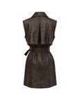 GRACE LEATHER MINI DRESS
