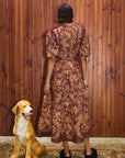 The Alemais Seraphina Midi Dress. Back Image.