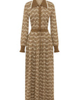 Alemais Sustainable Stefanie Knit Shirt Dress. Flat Lay image.