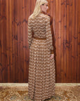 Alemais Sustainable Stefanie Knit Shirt Dress. Back View.