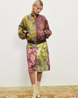 Adriana Jacquard Bomber Jacket by Alemais. A Floral patterned jacket with a mix of colors.