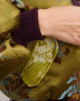 Adriana Jacquard Bomber Jacket by Alemais close up.
