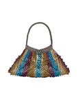 Leather Maxi Crescent Tote