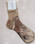 Ribbed Laminate Silk Socks