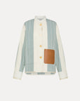 Cotton Linen Stripe Work Jacket