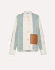 Cotton Linen Stripe Work Jacket