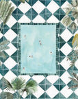 450pc Puzzle & Glue Kit: Swim Club By Isabelle Vandeplassche