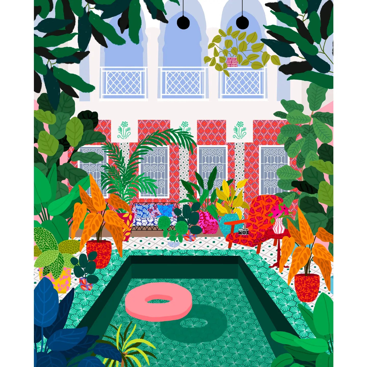 800pc Puzzle: Enjoying the Pool, Rafaela Mascaro