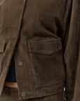 Suede Cocoon Bomber