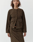 Suede Cocoon Bomber