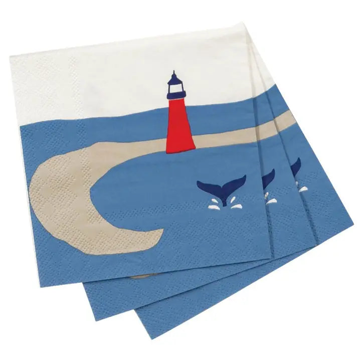 Seaside Lighthouse Paper Cocktail Napkins (Pack of 25)