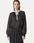 "Pearl Suite" Embroidery Bohemian Shirt