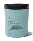 Aura Citronella Candle, Citrus & Basil