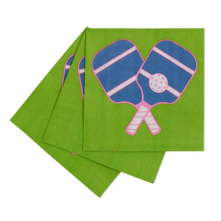 Pickleball Green  Paper Cocktail Napkins (Pack of 25)