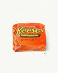Reeses Miniature Watercolor Painting - Art Print