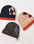 Luxe Cashmere Argyle Beanie