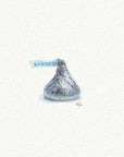 Hershey's Kiss Miniature Watercolor Painting - Art Print