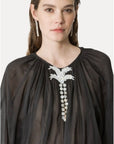 "Pearl Suite" Embroidery Bohemian Shirt