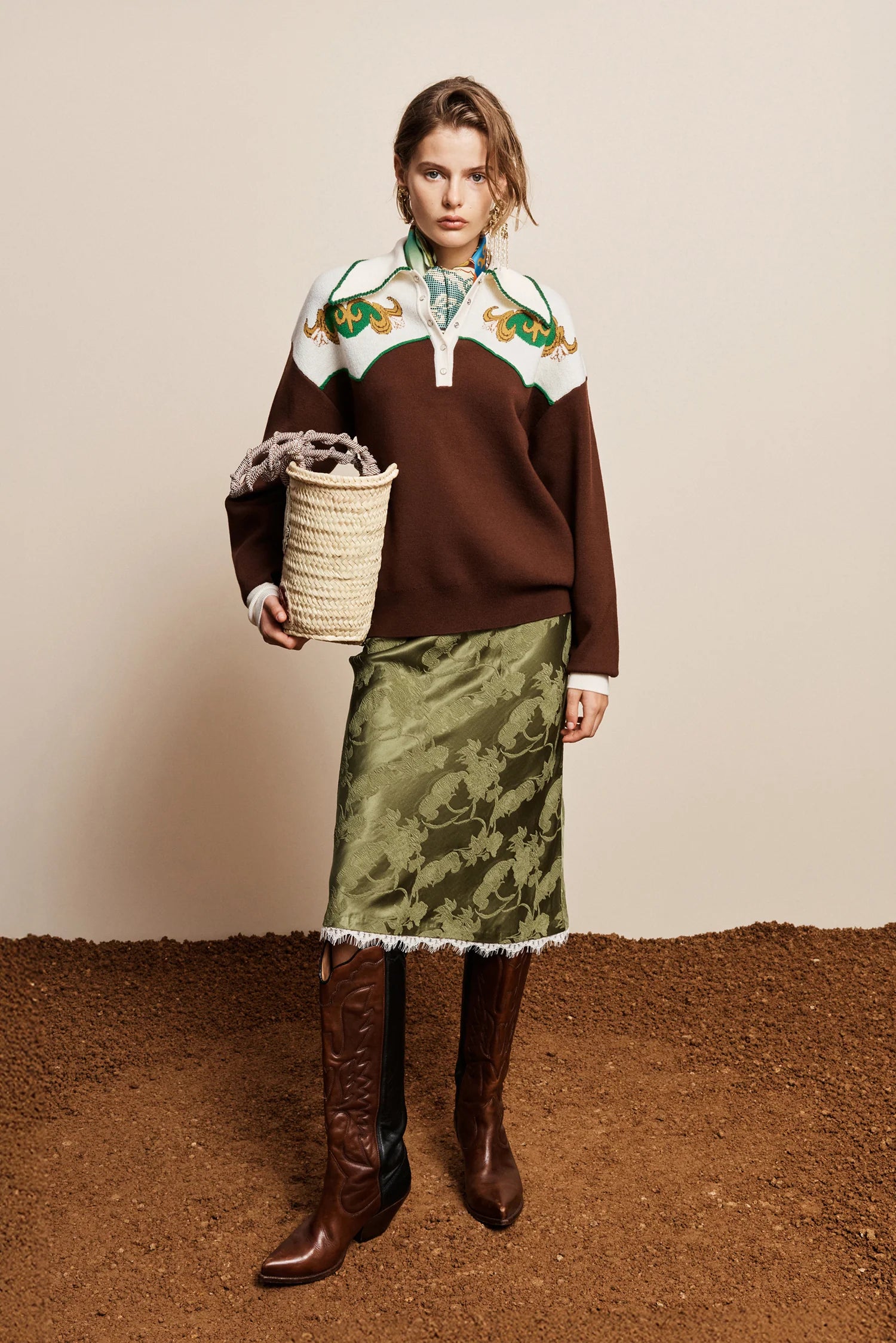 Lasso Knit Polo Chocolate