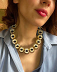 Large Gold Gumball Bead Necklace
