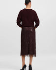 Ava Sequin and Lace Midi Skirt
