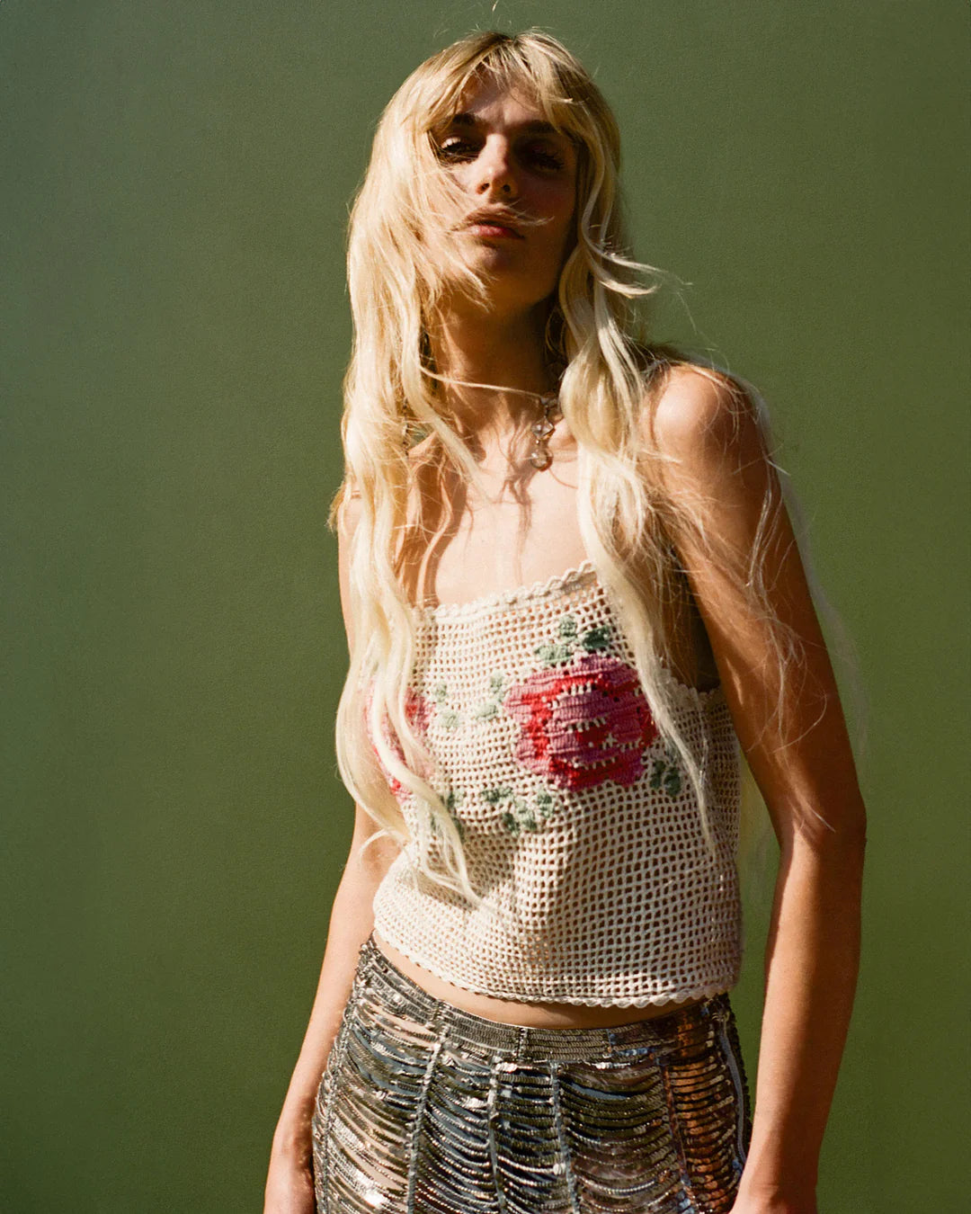 Alix of Bohemia Elide Coral Rose Top
