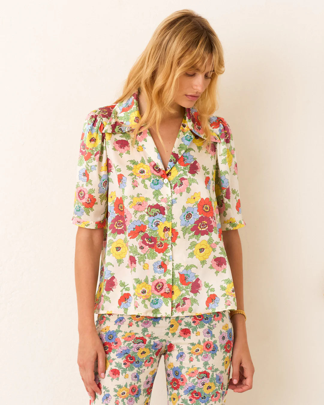 Alix of Bohemia Ophelia Wildflower Silk Shirt
