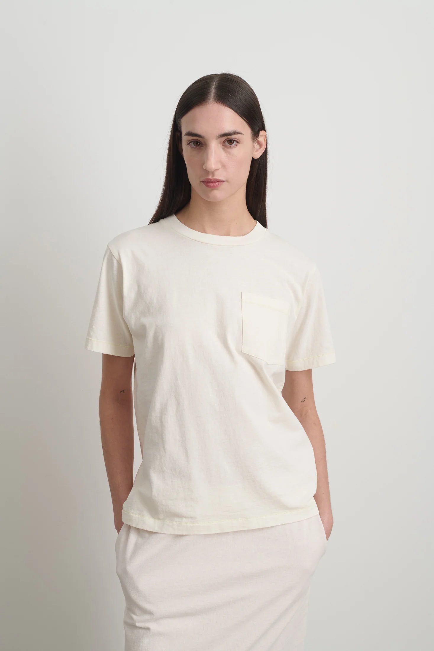 Pocket Tee Oyster Overdye