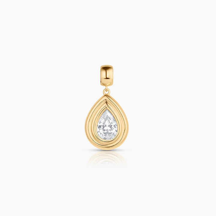 Starlet Teardrop Charm - 14k Gold Plated